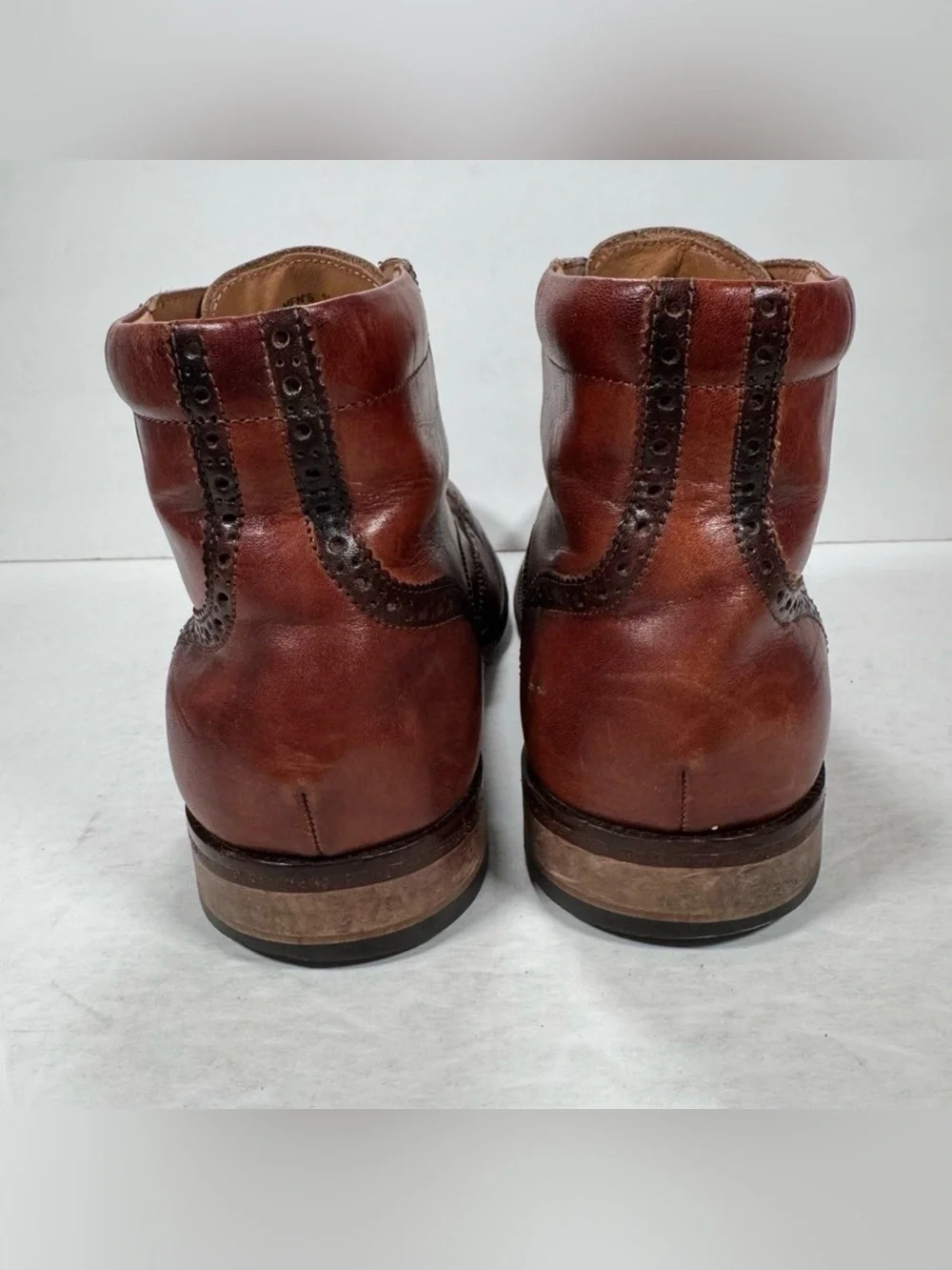 Cole Haan Brown Leather Williams Wingtip Lace Up Chukka Boots Men Size 10W